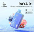 ELF BAR RAYA D1 – Peach Lychee Blackcurrant - Vape Shop Kolkata