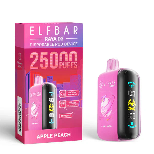 Elf Bar Raya D3 Apple peach – 25000 - Vape Shop Kolkata