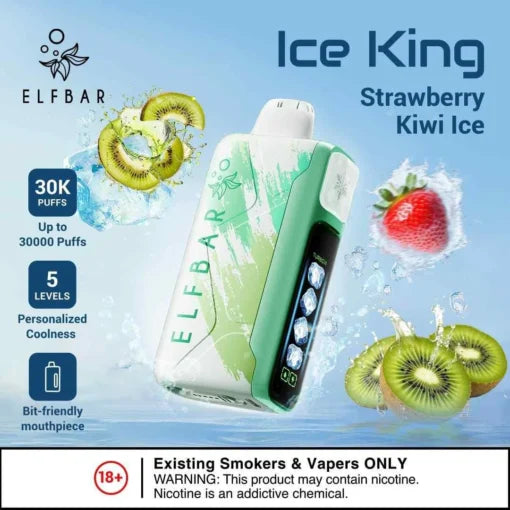 Elf Bar Ice King – Strawberry Kiwi Ice – 30K - Vape Shop Kolkata