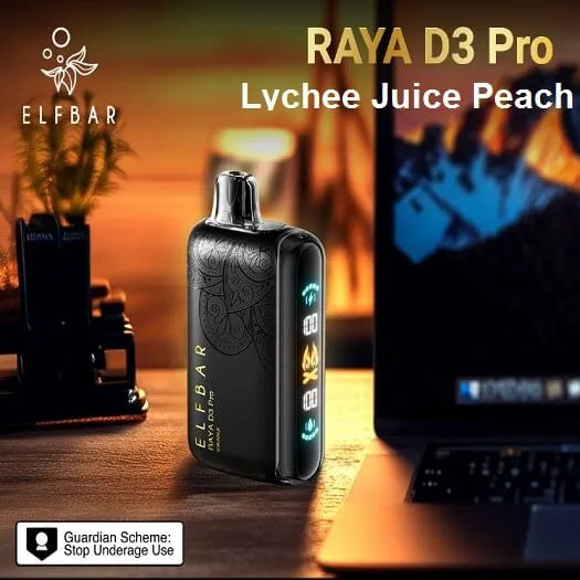 Elf Bar Raya D3 Pro 30K – Lychee Juicy Peach - Vape Shop Kolkata