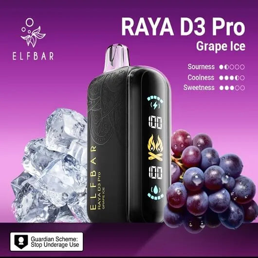 Elf bar Raya d3 pro -30k Grape ice - Vape Shop Kolkata
