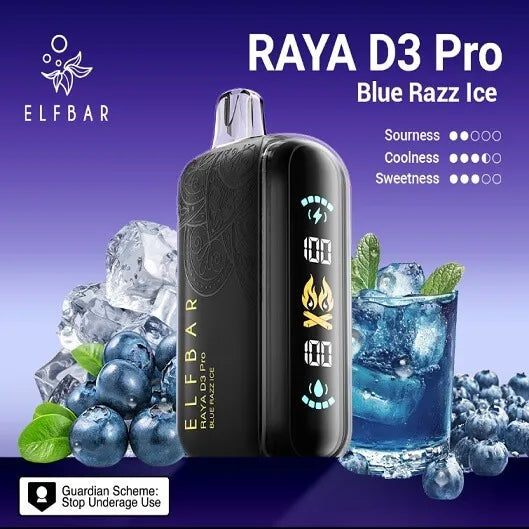 Elf Bar Raya D3 Pro 30K Blue Razz Ice - Vape Shop Kolkata