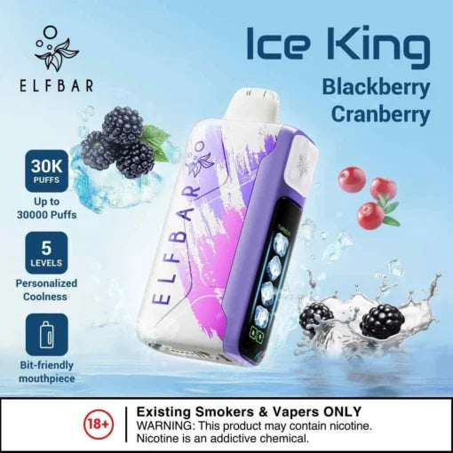 Elf Bar Ice King – Blackberry Cranberry – 30K - Vape Shop Kolkata