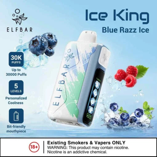 Elf Bar Ice King – Blue Razz Ice – 30K - Vape Shop Kolkata
