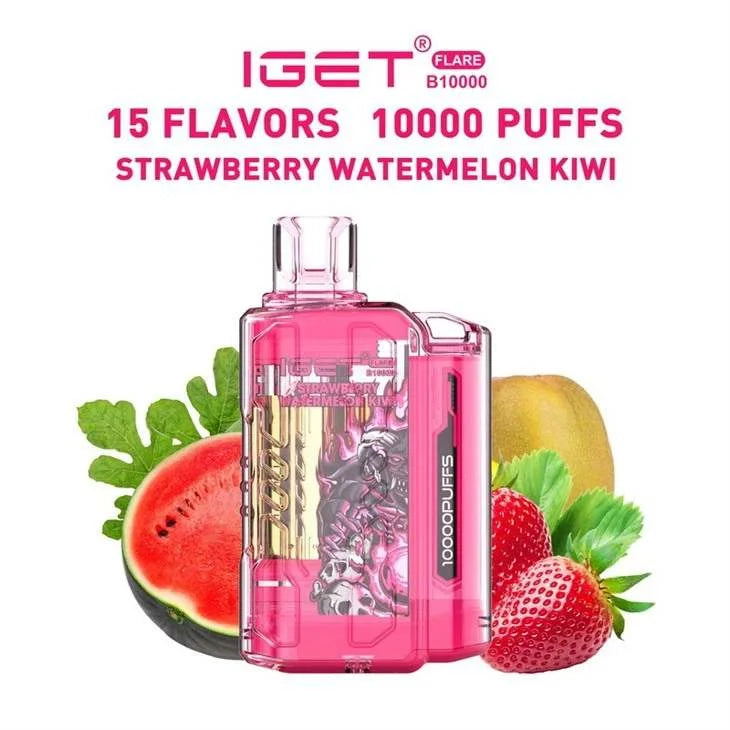 IGET FLARE B10000 – Strawberry Watermelon Kiwi - Vape Shop Kolkata