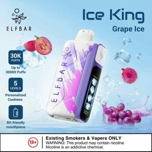 Elf Bar Ice King – Grape Ice – 30K - Vape Shop Kolkata