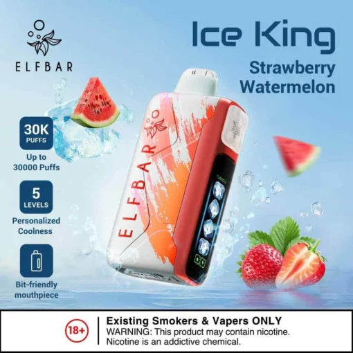 Elf Bar Ice King – Strawberry Watermelon – 30K - Vape Shop Kolkata