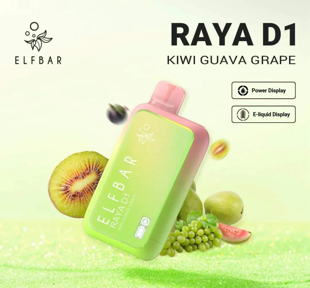 ELF BAR RAYA D1 – Kiwi Guava Grape - Vape Shop Kolkata