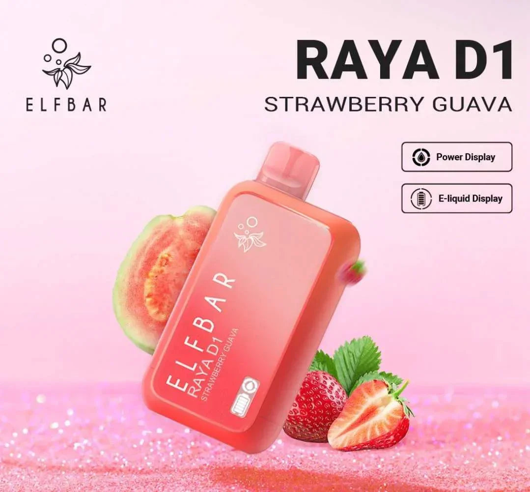 ELF BAR RAYA D1 – Strawberry Guava - Vape Shop Kolkata