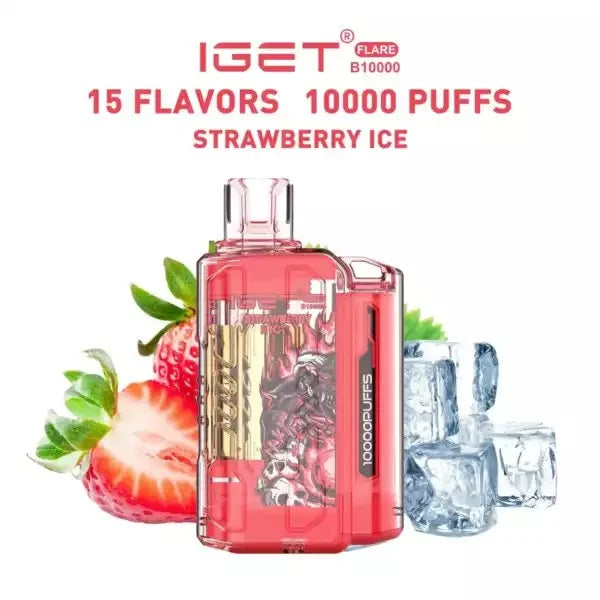 IGET FLARE B10000 – Strawberry ice - Vape Shop Kolkata